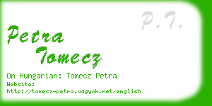 petra tomecz business card